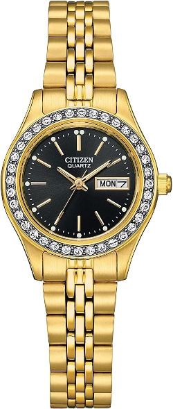 Citizen quartz watch hot sale gold womens